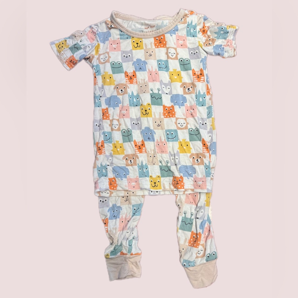 Little sleepies 3T check mates two piece